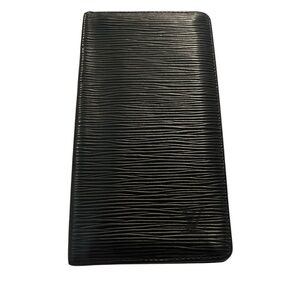 Louis Vuitton Epi Portefeuille Brazza Bifold Wallet in Black Leather